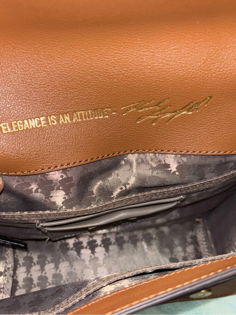 KARL LAGERFELD PARIS Simone Crossbody brown leather